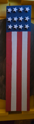 Vertical Hanging Wooden Flag